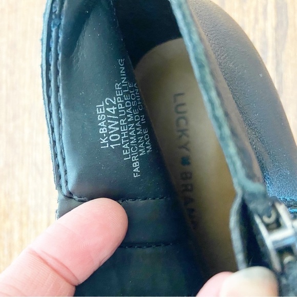 Lucky Brand | Black Leather Basel Booties Size 10 - Picture 9 of 10